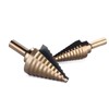 5PCS HSS Step Steel Cone Drill Hole Cutter Titanium Bits