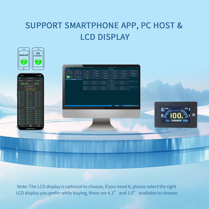 LVNOON PB1A2A Smart Active Inverter BMS with Smartphone App Operation
