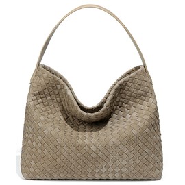 Slouchy Suede Woven Hobo Bags Women Trendy Suede Purse Crossbody Crescent Shoulder Satchel Bag Top Handle Tote Handbag