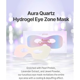Petitfee Aura Quartz Hydrogel Eye Zone Mask 5Ea (9G5) - Mascarilla Para Ojos De Lavanda Para Toda El Área De Los Ojos, Enfriamiento Instantáneo,