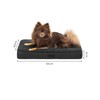 lionto Hundebett orthopädisch, 60x40x8 cm, Robustes Hundekissen mit weichem Plüsch,