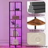 Furnulem 6 Tier Corner Shelf with LED Light, 67.5” Tall