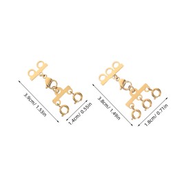 Operitacx 2pcs Necklace Clasps Jewelry Connector for Multi Strand Designs Spring Loaded Jewelry Making Supplies for DIY Crafting and Layered Styles Durable and User Friendly