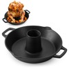Onlyfire Universal Cast Iron Chicken Roaster, Pre-Seasoned Poultry Roaster Beer