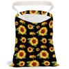 DELORIGIN Sunflower Print Car Trash Bag Hanging Garbage Bag with