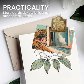 ANATTASOUL Travel Diary Clip Metal Book and Bill Binder Clips Alloy Antique Bronze Vintage Tulip and Letter Decorative Travellers for Travellers Art Journaling Reading Decoration Accessories