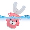 Kids U Shaped Toothbrush Pink Cartoon Electric 360° Tooth Rush