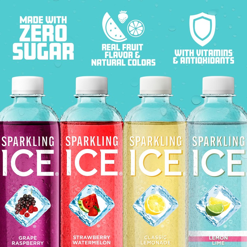 Sparkling Ice Blue Variety Pack, Zero Sugar Sparkling Water, with