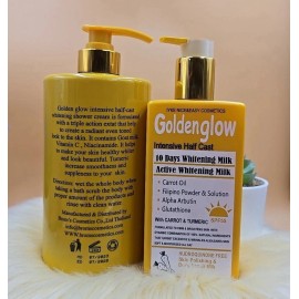 easy glow Golden Glow Body Milk 500ml Lotion Intensive Active Whitening Milk. 1 piece