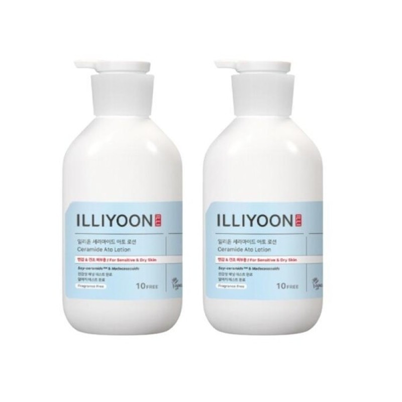 Illiyoon Ceramide Ato Lotion 564ml x 2 Set Fragrance-free, hypoallergenic