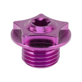 Partuto M14*1.5 Oil Drain Plug Titanium Alloy Oil Pan Drain Bolt Screw Thread Repair Purple 1 Pcs