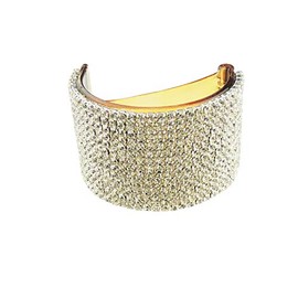 Ladies Girls Small Round Rhinestone Ponytail Holder