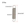 sourcing map Extended Tension Spring Wire Diameter 0.02", OD 0.2",