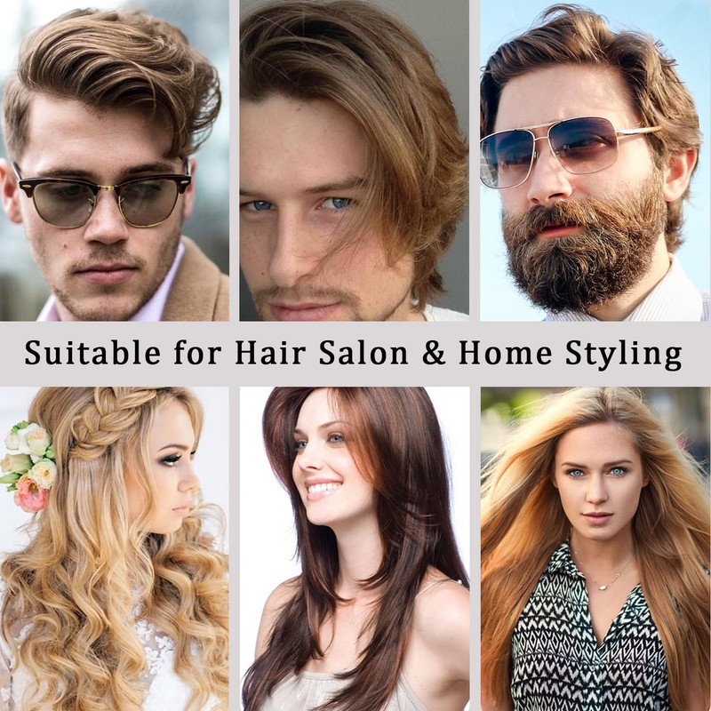 Bristle Hair Brush with Edges Brush, 5 Pack Slick Back