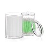 PreAsion Acrylic Round Cotton Pad Container Case Makeup Brush Holder