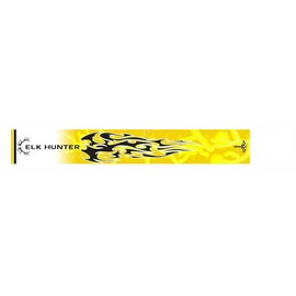 White Water Archery Laminated Yellow Elk Hunter Lightning Tribal Flames Arrow Wraps 15pc Pack Choose Length Width (6, 1)