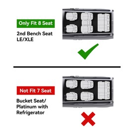 3W Floor Mats for Toyota Sienna 2021-2026 LE/XLE (Only for 8 Seat), TPE All Weather Custom Fit Floor Liner for Sienna Accessories 1st, 2nd and 3rd Row with Red Accent