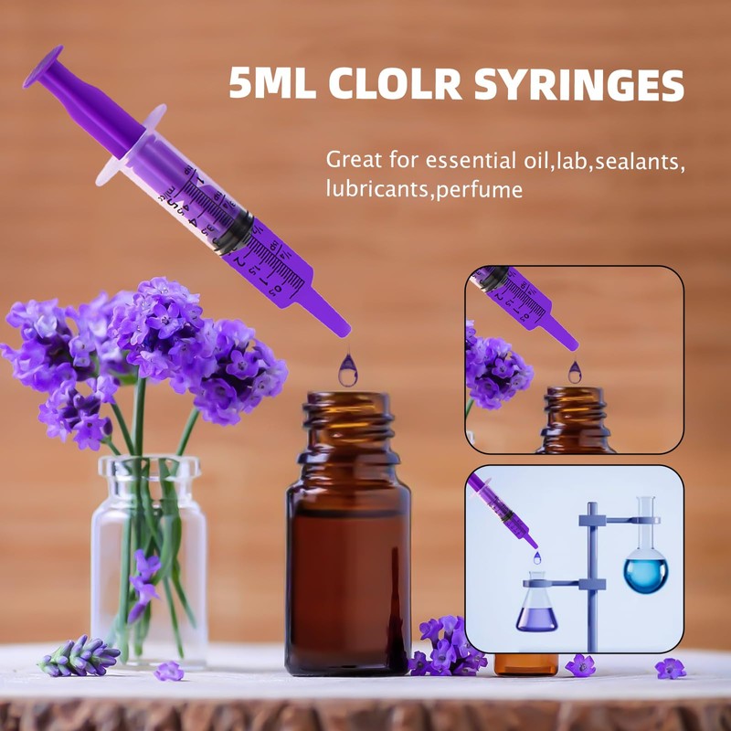 Gufastoe Pack of 50 5 ml Syringes with Protective Caps