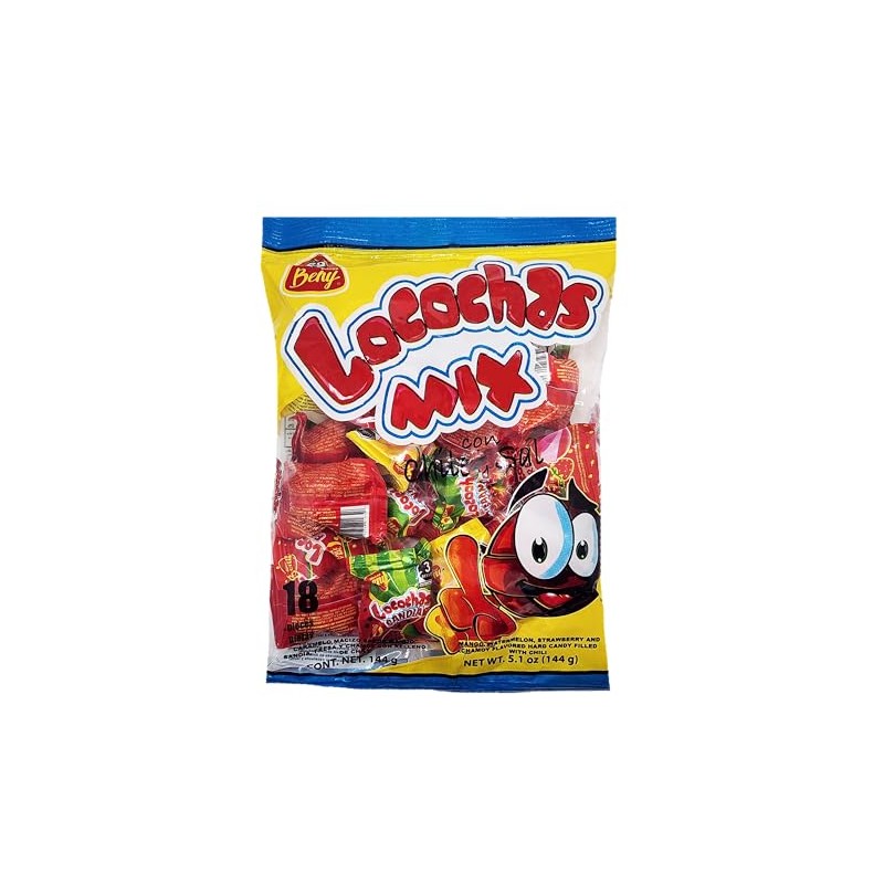 BENY LOCOCHAS PEG BAG HARD CANDY WITH CHILI POWDER CENTER