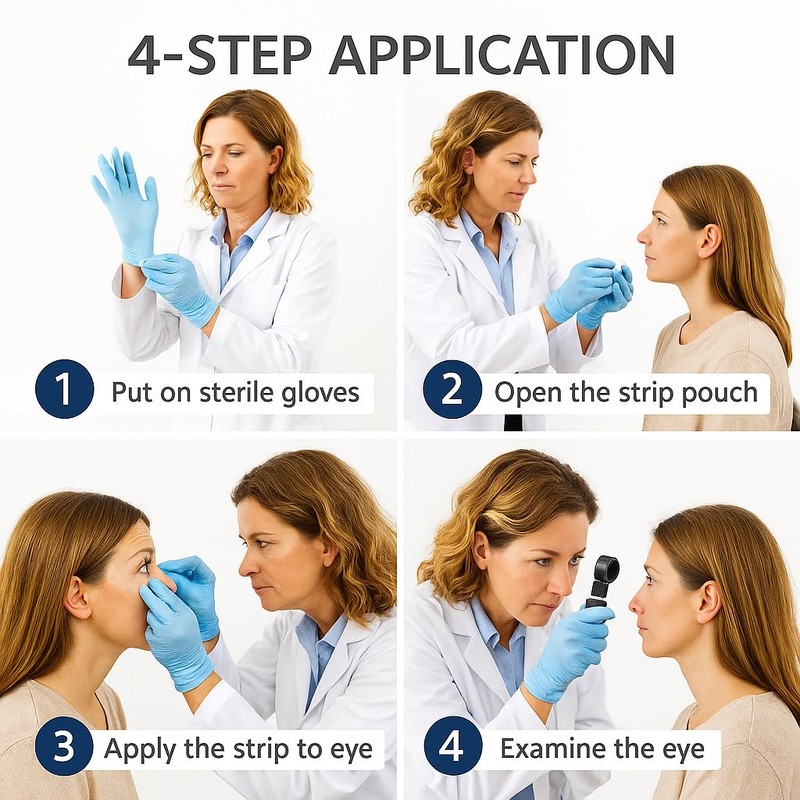 Cosmid Ophthalmic Fluoro Touch Strips - 1200 Strips -(4 x