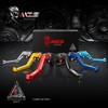 MZS Black Motorcycle Clutch Brake Levers Short Adjustable Compatible with