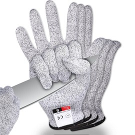 Cut Protection Gloves, Chain Glove Kitchen, Cut Resistant Gloves Kitchen, Cut Protection Puncture Resistant Gloves, Work Gloves, Cut Resistant, Carving Gloves, 2 Pairs Metal Gloves Kitchen (S)