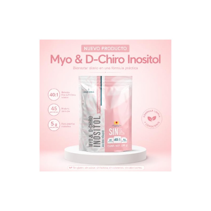 Myo & D-Chiro Inositol con Ácido Fólico 225 g