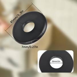 2 Pcs Wall Split Flange Self-Adhesive Escutcheon Plates with 26 mm / 1.0 Inch Diameter Hole Plastics Water Pipe Cover for Various Pipes Hole