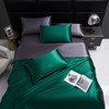 Damier Satin Bed Linen 135 x 200 cm Green Grey