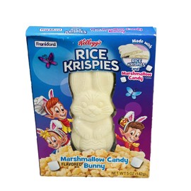Rice Crispy Easter Rice Krispies Marshmallow Flavored Bunny, Solid White Chocolate Gift Bask