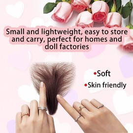 Fake Private Hair False Body hair Invisible Realistic Bikini Body Hairs Fake Chest Hair(Brown Black)