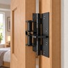 Black Spring-Loaded Door Hinge for Door Hardware Replacement – 4-Inch