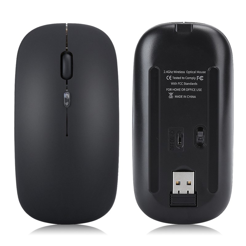 Wireless Mouse 2.4G Rechargeable USB Wireless Gaming Mouse with LED