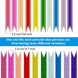 360 piezas de lazos de Navidad para regalo de Navidad, Año Nuevo, decoración de fiesta de Acción de Gracias, 1,8 cm de ancho, varios colores