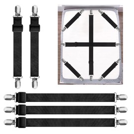 Oenothera 5 Pieces Tablecloth Clips Hidden Strap, Adjustable Elasticity Picnic Table Cloth Clip, Table Cloth Clips for Outside Table for Picnics,Parties,Weddings