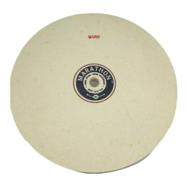 Marathon 8" x 1/2" x 1/2" Hole Felt Wheel, HARD Density, 100% Wool, Polishing