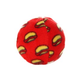 MIGHTY- NO Stuff Ball – Squeaky Plastic Core. 2-in-1 Toy. Made Durable, Strong & Tough. Interactive Play (Tug, Toss & Fetch)& Floats (Red, Medium 2 Pack)