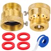 Breezliy 2-Pack Brass Vacuum Breaker Set 3/4" Anti-Siphon Hose Bib