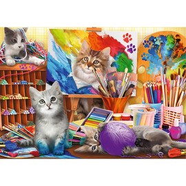 Trefl 37530 2-in-1 Art of Painting, 2 x 500 Pieces, 2-Piece Puzzle Set, DIY, Creative Entertainment, for Adults and Children from 10 Years