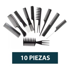 Juego De 10 Peines De Pelo Para Estilistas De Pelo Negro, Juego De Peines Profesionales Para Cortar El Pelo, Peine De Cola De Rata, Peines De...      