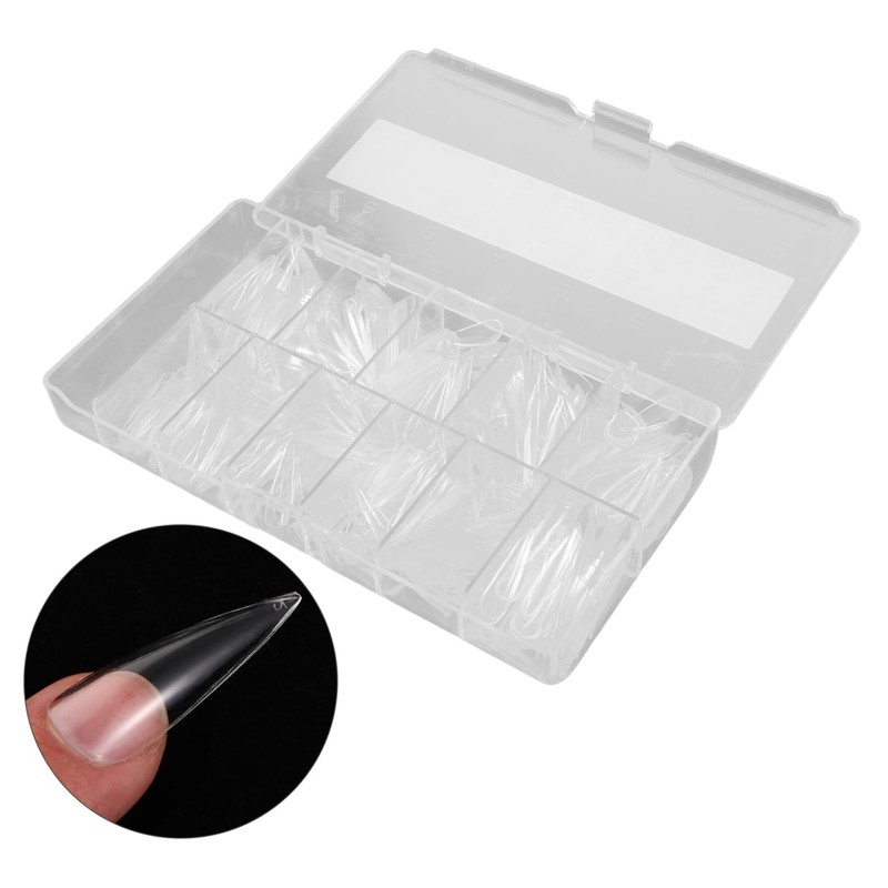 FOMIYES Comfortable Pcs Thin Almond Nail Tips Full Cover Press