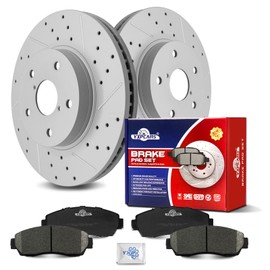 YXPCARS Ceramic Front Brakes Pad and Rotors Drilled Slotted Vented Replacement Disc Brake Kits for Subaru Legacy 2016 2017 2018 2019 2.5L