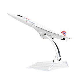 Diecast Plane 1:400 BRITISHF-BVFB Concorde Metal （16cm） Plane Model Office Decoration or Gift by LESES