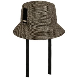 Seeberger Sanova Bucket Strohhut Fischerhut Sommerhut Sonnenhut Damenhut Gartenhut (One Size - schwarz)