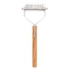 Pet Undercoat Rake Brush Double Sided Knots Removal Massage Wood