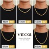 VEXXS Men's Chain 4/6 mm, 18K Gold Coated Stainless Steel