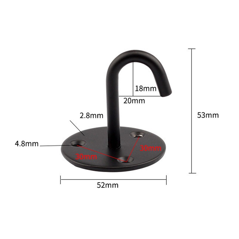 5Pcs Heavy Duty Fixed Pad Eye Plate Thickened Black 304