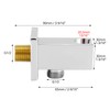 QWORK® Chrome hose connection with hand shower holder, brass G1/2