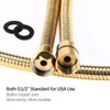 Shower Handheld Hose Polished Gold 59 Inch Solid Brass Bathroom