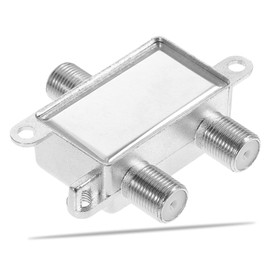 KOMBIUDA Splitter for Tv Antenna Coax Cable Splitter Dual Output for Compatible with Catv Systems Durable Design for Vertical Horizontal Mounting